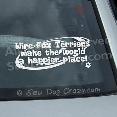 Wire Fox Terrier Car Stickers