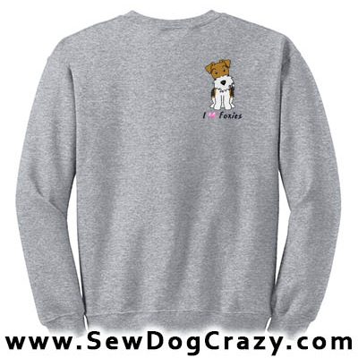 Cartoon Wire Fox Terrier Sweatshirts