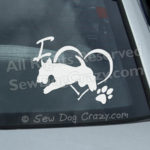 Love Wire Fox Terrier Dog Sports Car Decals