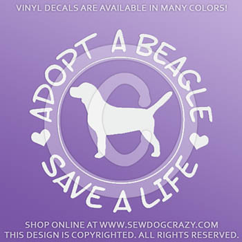 Adopt a Beagle Vinyl Stickers