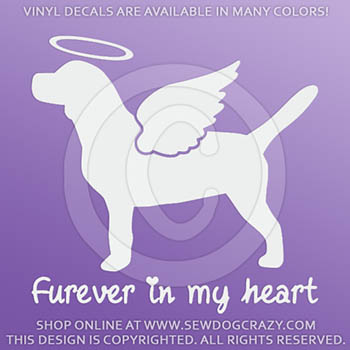 Angel Beagle Vinyl Car Stickers