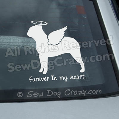Personalized Angel Boston Terrier Stickers