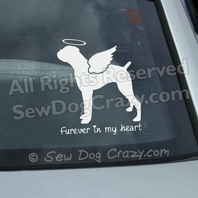 Personalized Angel Boxer Car Window Stickers