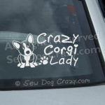 Crazy Corgi Lady Window Sticker