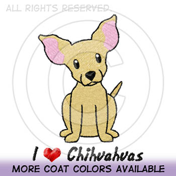 Cartoon I Love Chihuahuas Gifts