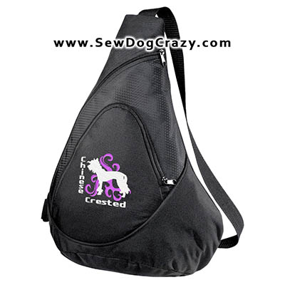 Embroidered Chinese Crested Bag