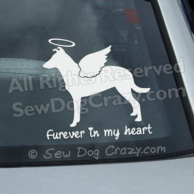 Angel Smooth Collie Car Stickers