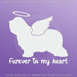 Angel Bearded Collie Decals