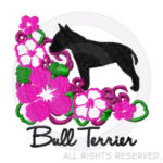 Pretty Bull Terrier Embroidery