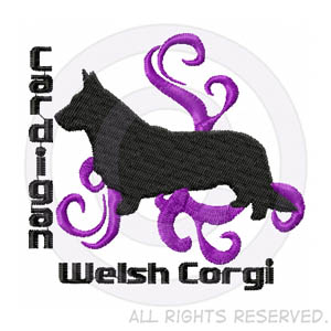 Tribal Cardigan Welsh Corgi Embroidery