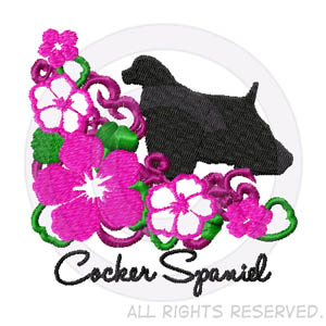 Pretty Cocker Spaniel Embroidery
