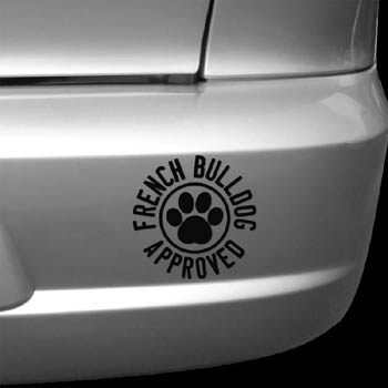 French Bulldog Approved Decal