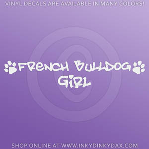 French Bulldog Girl Decals