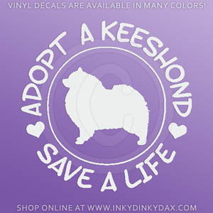 Adopt a Keeshond Decal