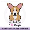 Cute Cartoon Corgi Embroidery
