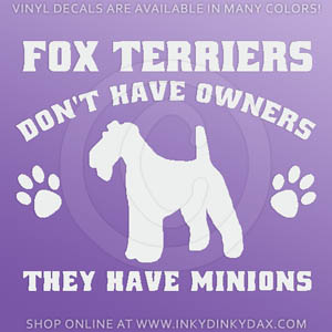 Funny Wire Fox Terrier Decal