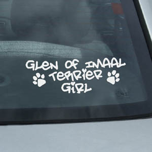 Glen of Imaal Terrier Girl Decal