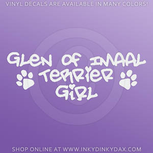 Glen of Imaal Terrier Girl Decals