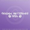 Golden Retriever Girl Decals