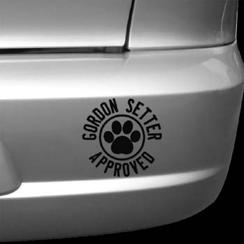 Gordon Setter Approved Decal