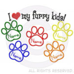 I Love my Furry Kids - Five Dogs