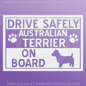 Australian Terrier On Board Decals