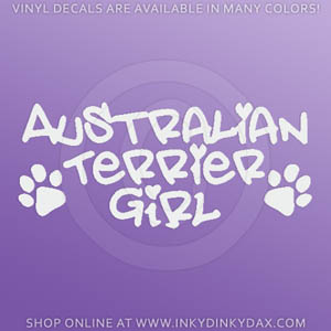 Australian Terrier Girl Decals