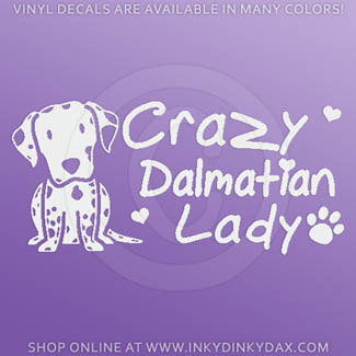 Crazy Dalmatian Lady Decals