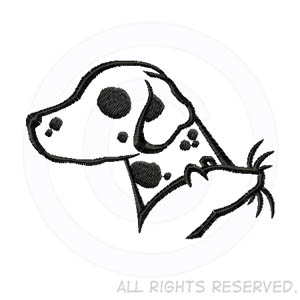 Dalmatian and Rat Embroidery
