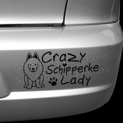 Crazy Schipperke Lady Bumper Stickers