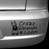 Crazy Schnauzer Lady Bumper Sticker