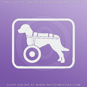 Dog in Wheelchair Decal