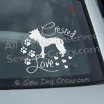 Chinese Crested Car Window Stickers