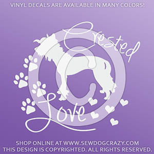 Beautiful Chinese Crested Lover Decal