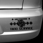 Greyhound Taxi Bumper Sticker