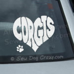 Love Corgis Car Window Stickers