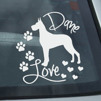 Great Dane Love Decal