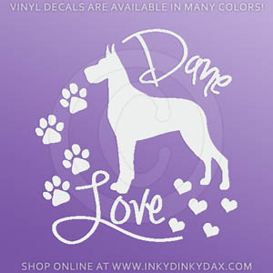 Great Dane Love Stickers