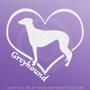 I Love Greyhounds Decals