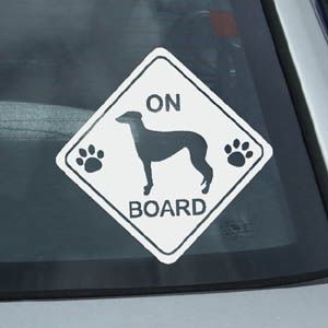 Greyhound On Board Sign Decal