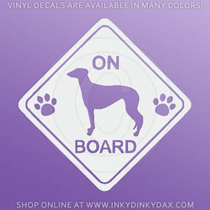 Greyhound On Board Sign Decal