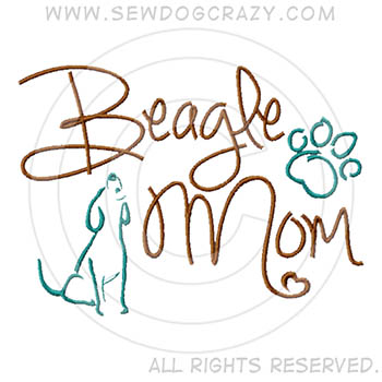 Embroidered Beagle Mom Shirts