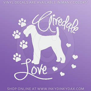 Airedale Love Decal