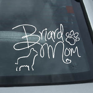 Briard Mom Vinyl Sticker