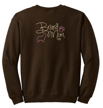 Embroidered Briard Mom Sweatshirt