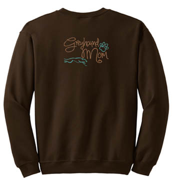 Embroidered Greyhound Mom sweatshirt