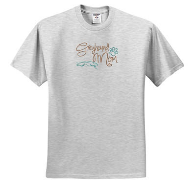 Embroidered Greyhound Mom T-Shirt