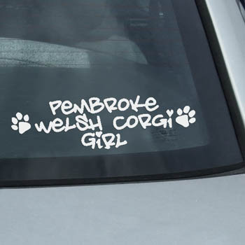 Pembroke Welsh Corgi Girl Decal