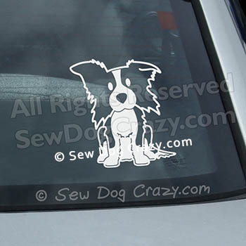 Cartoon Border Collie Car Window Sticker