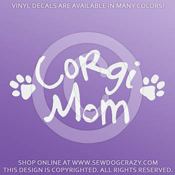 Vinyl Corgi Mom Stickers